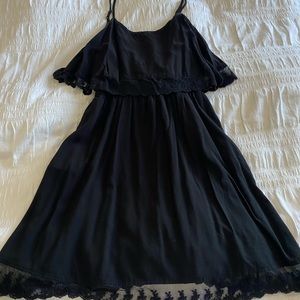 Garage black dress with lace.